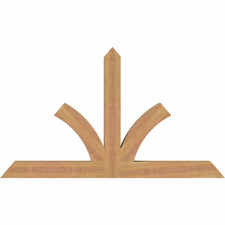 Ekena Millwork Richland Timber Gable Bracket, Western Red Cedar, 48"W x 28"H x 3 1/2"D x 3 1/2"F, 14/12 Pitch GBW048X28X0404RIC00SWR